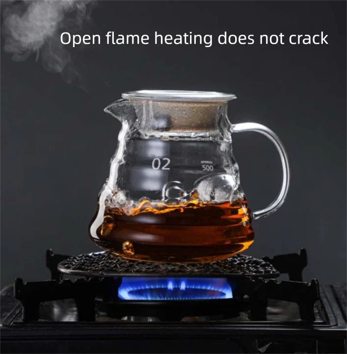 360ml Borosilicate Glass Coffee Server - Heat Resistant 