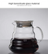 360ml Borosilicate Glass Coffee Server - Heat Resistant "Cloud" Pour Over Carafe with Lid - Drip Coffee Sharing Pot for Home Baristas (1-2 Cups)