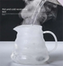 800ml Extra Large Glass Coffee Server - Heat Resistant "Cloud" Pour Over Carafe with Lid - Family Size Drip Coffee Pot & Tea Pitcher (3-5 Cups)