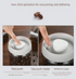 1200ml Large Vacuum Sealed Glass Canister - One-Press Airtight Food Storage Jar - High Borosilicate Coffee Bean Container & Pantry Organiser (White Lid)