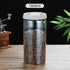 1800ml Extra Large Vacuum Sealed Glass Canister - One-Press Airtight Food Storage Jar - Tall Borosilicate Container for Bulk Coffee, Pasta & Cereal (White Lid)