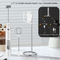 Rechargeable Electric Milk Frother with Metal Stand - Handheld Foam Maker & Egg Beater Set - 3 Speed Mixer with 2 Stainless Steel Whisks for Flat Whites, Lattes & Baking (White)
