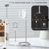 Rechargeable Electric Milk Frother with Metal Stand - Handheld Foam Maker & Egg Beater Set - 3 Speed Mixer with 2 Stainless Steel Whisks for Flat Whites, Lattes & Baking (White)