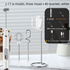 Rechargeable 3-in-1 Milk Frother Set with Metal Stand - Handheld Electric Whisk, Egg Beater & Mixing Hook - 3 Speed Foam Maker for Coffee, Lattes & Baking (White)