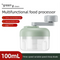 Manual Mini Garlic Chopper & Food Processor 100ml Portable 3-Speed Hand-Crank Mincer – Green Edition