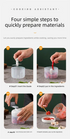 Manual Mini Garlic Chopper & Food Processor 100ml Portable 3-Speed Hand-Crank Mincer – White Edition