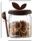 500ml Premium Borosilicate Glass Storage Jar with Acacia Wood Lid & Integrated Spoon – Airtight Moisture-Proof Kitchen Canister for Tea, Coffee, and Spices