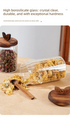 500ml Premium Borosilicate Glass Storage Jar with Acacia Wood Lid & Integrated Spoon – Airtight Moisture-Proof Kitchen Canister for Tea, Coffee, and Spices