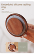 800ml Premium Borosilicate Glass Storage Jar with Acacia Wood Lid & Integrated Spoon – Airtight Moisture-Proof Kitchen Canister for Tea, Coffee, and Spices