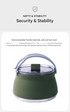 Dark Green 1L Portable Collapsible Camping Kettle - Food-Grade Silicone Body with 304 Stainless Steel Base, Compatible with Induction & Gas Stoves