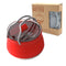 Red 1L Portable Collapsible Camping Kettle - Food-Grade Silicone Body with 304 Stainless Steel Base, Compatible with Induction & Gas Stoves