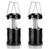 2-Pack 30LED Portable Handheld Collapsible Camping Lantern - Ultra-Bright 360° Emergency Tent Light for Hiking, Fishing & Power Outages