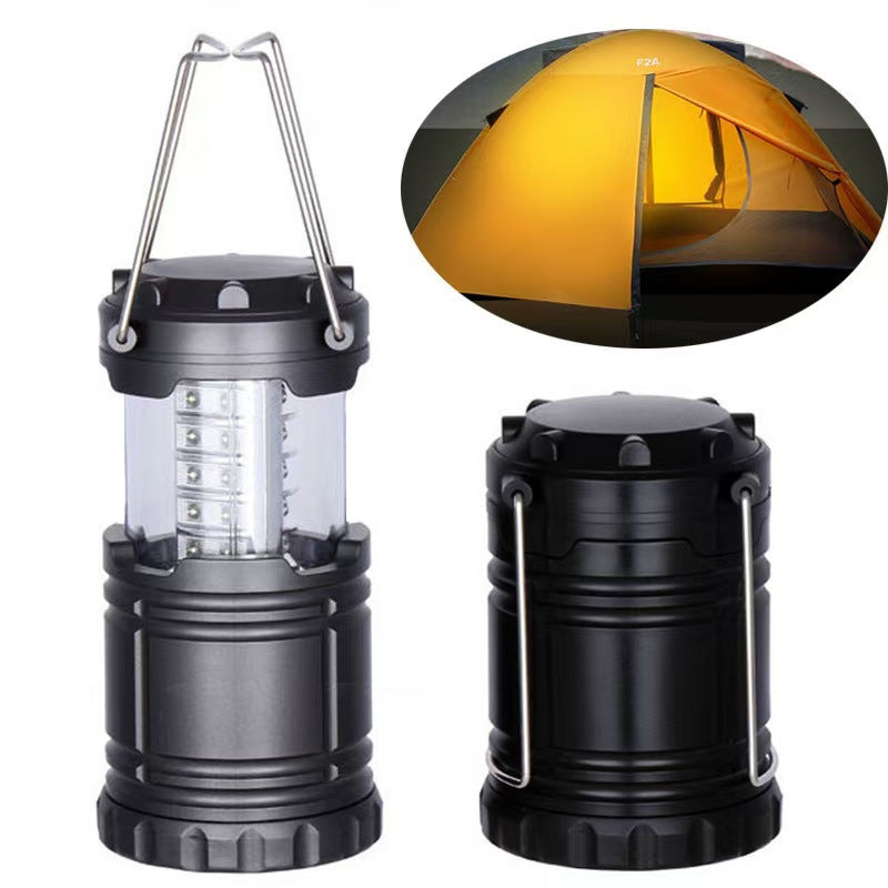 2-Pack 30LED Portable Handheld Collapsible Camping Lantern - Ultra-Bright 360° Emergency Tent Light for Hiking, Fishing & Power Outages