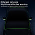 Black-Green Magnetic Car Windshield Protector with 6 Magnets & 4 Secure Straps and Reflective Safety Strips - Durable Frost & Ice Cover for All-Weather Protection (Sun, Rain, Snow, Dust)