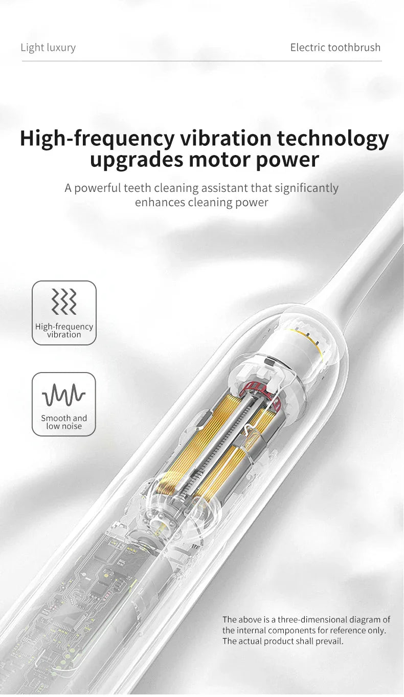 Black Sonic Electric Toothbrush Kit with 5 Cleaning Modes, 8 Heads & Travel Case - Smart Timer & Quad-Pacer, Soft Double-Arc Bristles and 120-Day Long Battery Life
