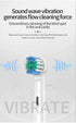 White Rotating Round Head Electric Toothbrush Kit with 4 Heads & Case - 3D Oscillating Mechanical Cleaning for Deep Plaque Removal