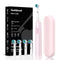 Pink Rotating Round Head Electric Toothbrush Kit with 4 Heads & Case - 3D Oscillating Mechanical Cleaning for Deep Plaque Removal
