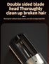 Black Cordless Automatic Split End Hair Trimmer - High-Speed Double-Sided Blade, Visible Trimming Window & Large Opening