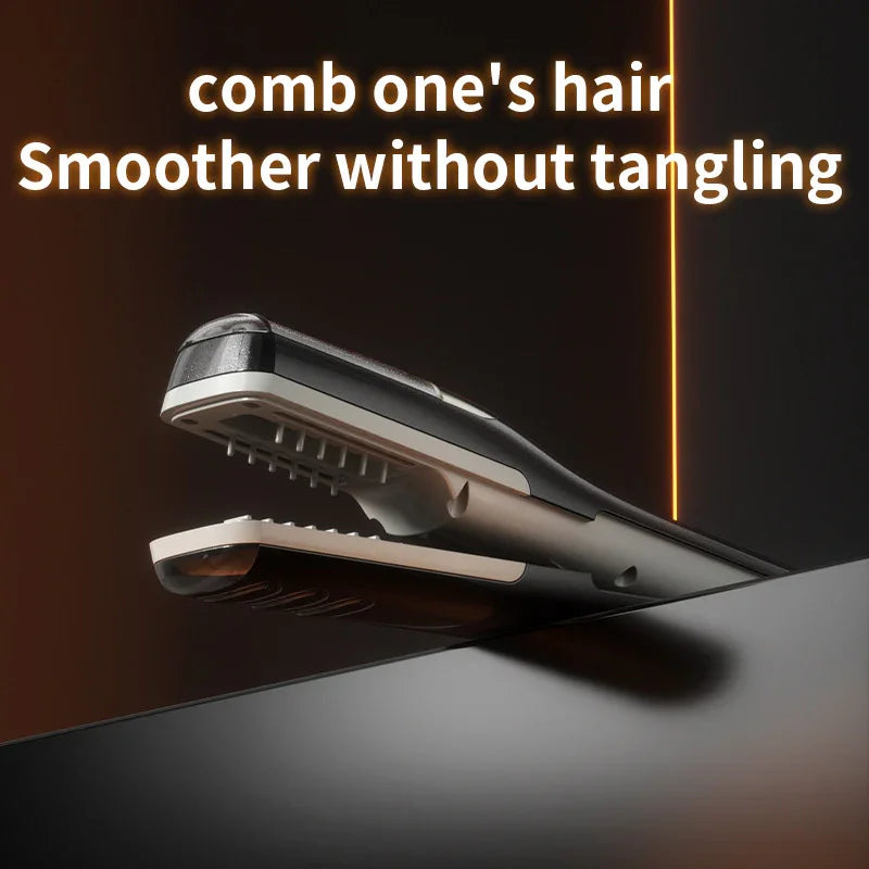 White Cordless Automatic Split End Hair Trimmer - High-Speed Double-Sided Blade, Visible Trimming Window & Large Opening