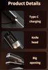 Pink Cordless Automatic Split End Hair Trimmer - High-Speed Double-Sided Blade, Visible Trimming Window & Large Opening