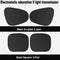 4-PCS Static Cling Car Window Sunshades Set - Glue-Free Insulating Total Blackout Fabric & Foldable Memory Wire Frame