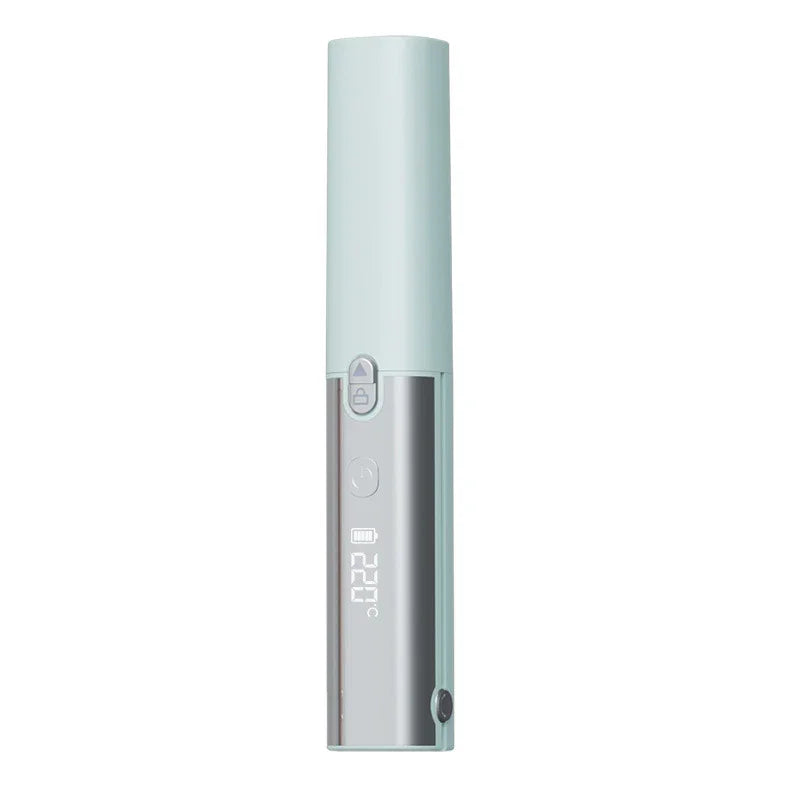 Green 2-in-1 Wireless Hair Styler with 4 Temperature Settings, Dual Anti-Scalding & Cap - 3D Ceramic Heating Brush with Essential Oil Coating