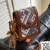 Blue Boho-Chic PU Leather Crossbody Phone Purse with Cute Rabbit Pendant - Stylish Multi-Functional Compact Square Bag
