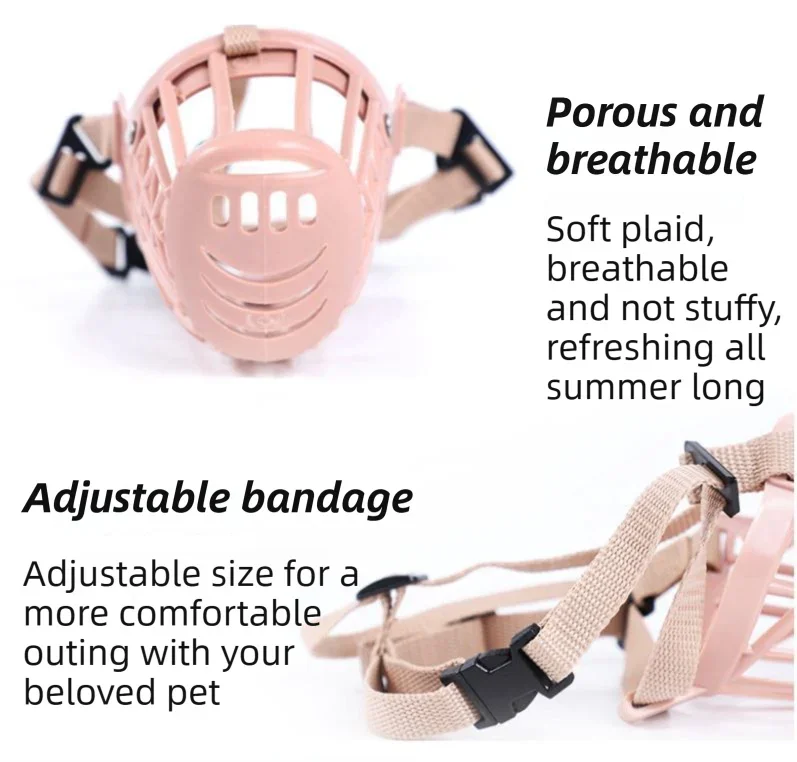Anti-Biting & Anti-Foraging Dog Muzzle - Breathable & Soft TPE Safety Mask with Secure Straps (#1 Fits 3kg )