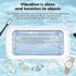 X82 White Ultrasonic Jewelry & Eyeglass Deep Cleaner with Cloth - LCD Digital Display & 5-Level Intelligent Timers and Large 650ml Stainless Steel Tank