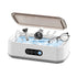 X81 White Ultrasonic Jewelry & Eyeglass Deep Cleaner with Cloth - Touch Control & 3-Level Intelligent Timers and Large 650ml Stainless Steel Tank