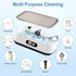 X81 White Ultrasonic Jewelry & Eyeglass Deep Cleaner with Cloth - Touch Control & 3-Level Intelligent Timers and Large 650ml Stainless Steel Tank