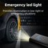 Wireless Rechargeable Tire Inflator with 4 Inflation Modes & 5 Inflatable Parts - Real-Time LCD Precision Gauge, Auto-Stop & Emergency LED Light(3-Cell)