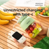 Green Portable 1300ML Multi-Functional Blender with Dual-Drink Lid - 38-Steel Blade Cyclone Juicer & Ice Crusher, Waterproof Type-C Charging