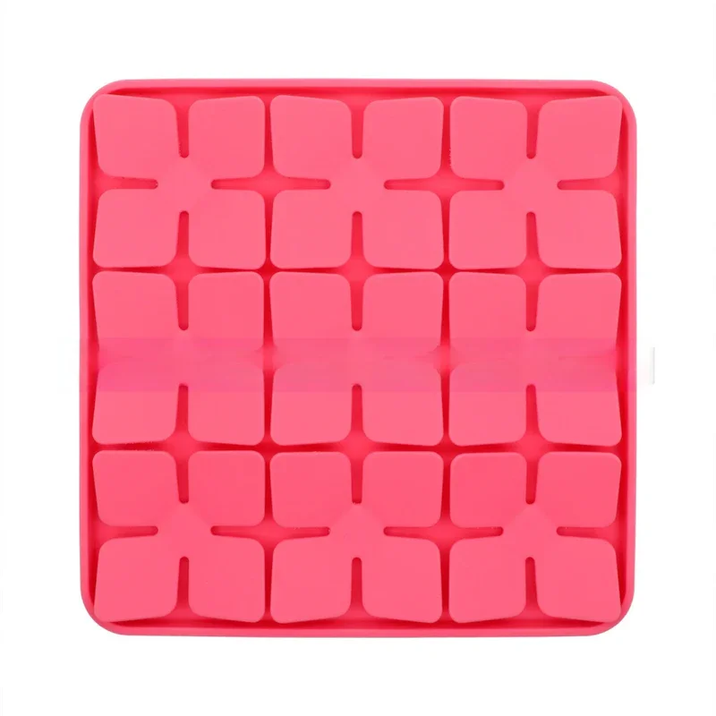 Pink Food-Grade Silicone Pet Lick Mat for Perfect Distraction - 3D Textured Slow Feeder & Dental-Cleanner with Powerful Suction