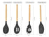 12-Piece White Heat-Resistant Silicone Cooking Utensils with Wooden Handles and Box - Non-Stick Scratch-Free Kitchen Tool Kit