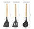 12-Piece Green Heat-Resistant Silicone Cooking Utensils with Wooden Handles and Box - Non-Stick Scratch-Free Kitchen Tool Kit