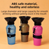 Pink 500ML Portable Pet Dog Water Bottle with 10cm Wide Bowl - Leakproof Travel Drinker for Outdoor Walking and Hiking