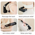 Black-Rosegold Foldable Percussion Massage Gun with Hot Cold Compress & 10 Heads - 9 Speed Levels and High Frequency Vibration Full Body Muscle Relaxer