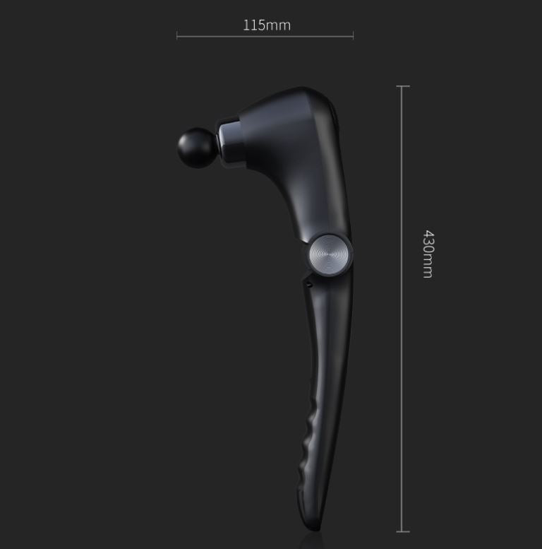 Black-Blue Foldable Percussion Massage Gun with Hot Cold Compress & 10 Heads - 9 Speed Levels and High Frequency Vibration Full Body Muscle Relaxer