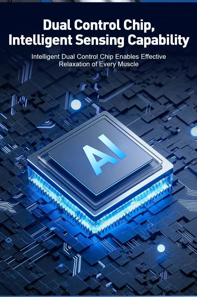 Black Portable Mini Triangle Massage Gun with 6 Heads & 6 Speed Setting - High Frequency Muscle Stimulator for Professional Fitness (LCD Model)