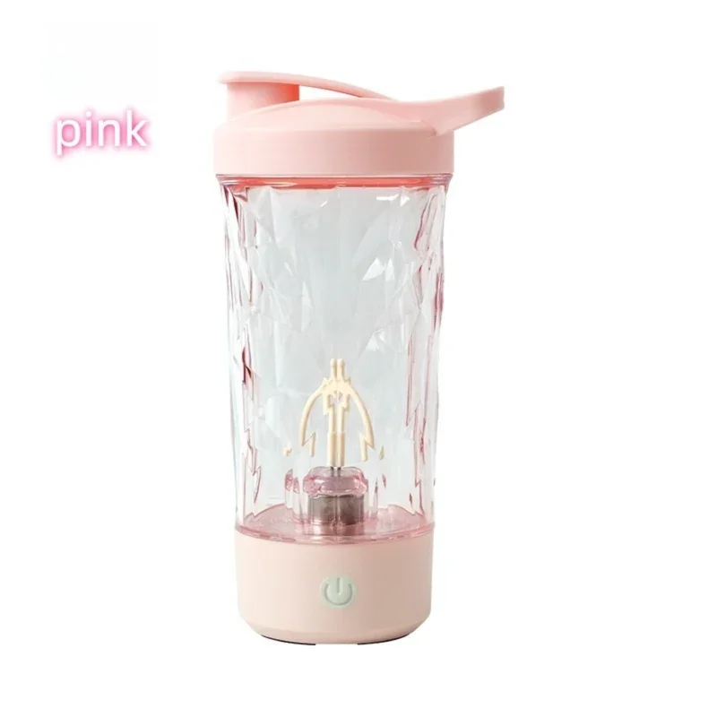Diamond Electric Shaker Bottle – 500ml USB‑Rechargeable Auto‑Stirring Mixer