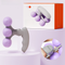 Purple Compact 6-Wheel Handheld Massager - Smooth & Silent, Deep Tissue Muscle Relaxer for Yoga Fitness and Home Recovery