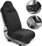 Black Waterproof Towel Car Single Seat Cover - Universal Non-Slip Sweat-Absorbent Bucket Seat Protector for Gym Fitness and Beach