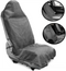 Grey Waterproof Towel Car Single Seat Cover - Universal Non-Slip Sweat-Absorbent Bucket Seat Protector for Gym Fitness and Beach