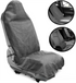 Grey Waterproof Towel Car Single Seat Cover - Universal Non-Slip Sweat-Absorbent Bucket Seat Protector for Gym Fitness and Beach