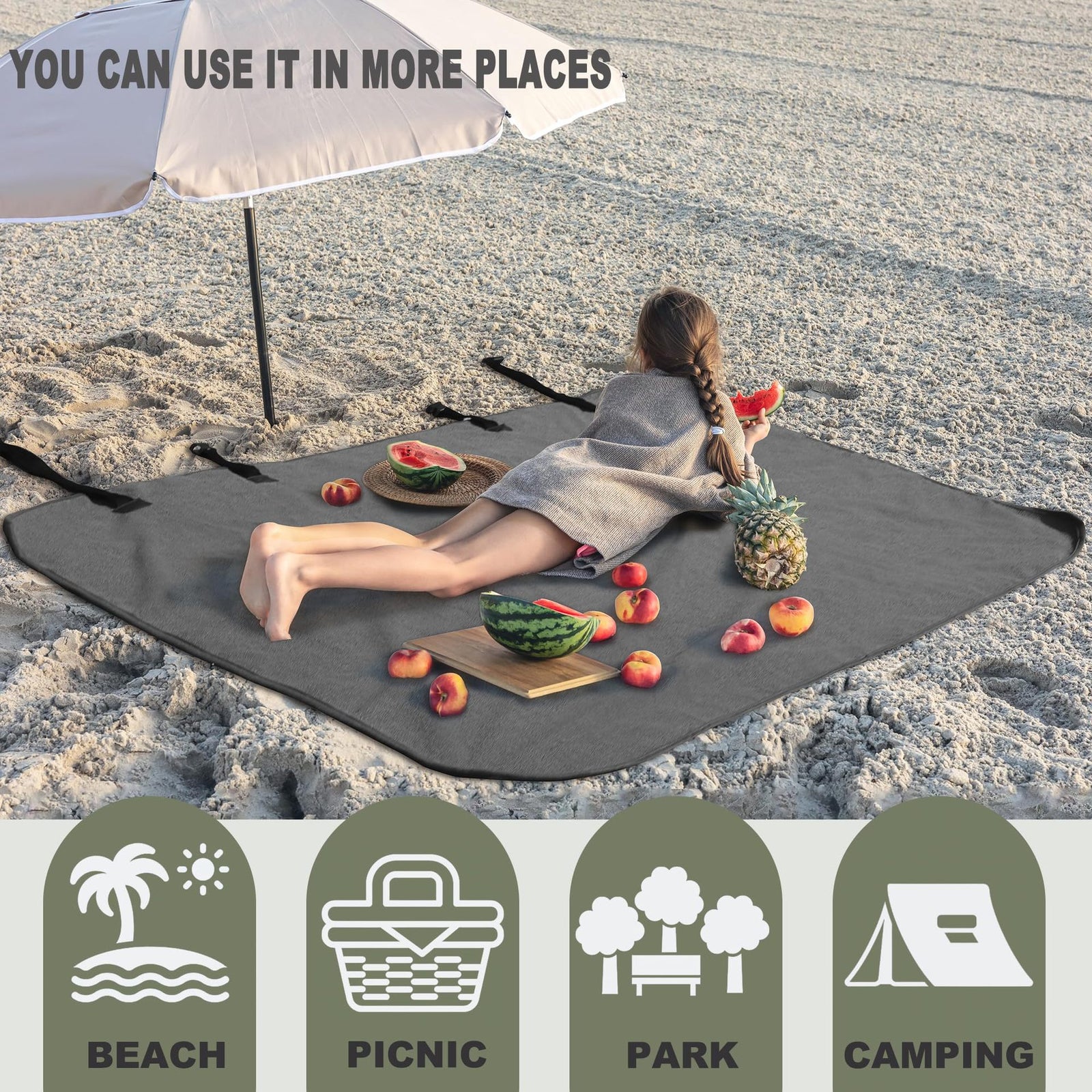 Black Waterproof Towel Car Back Seat Cover - Universal Non-Slip Sweat-Absorbent Bucket Seat Protector for Gym Fitness and Beach