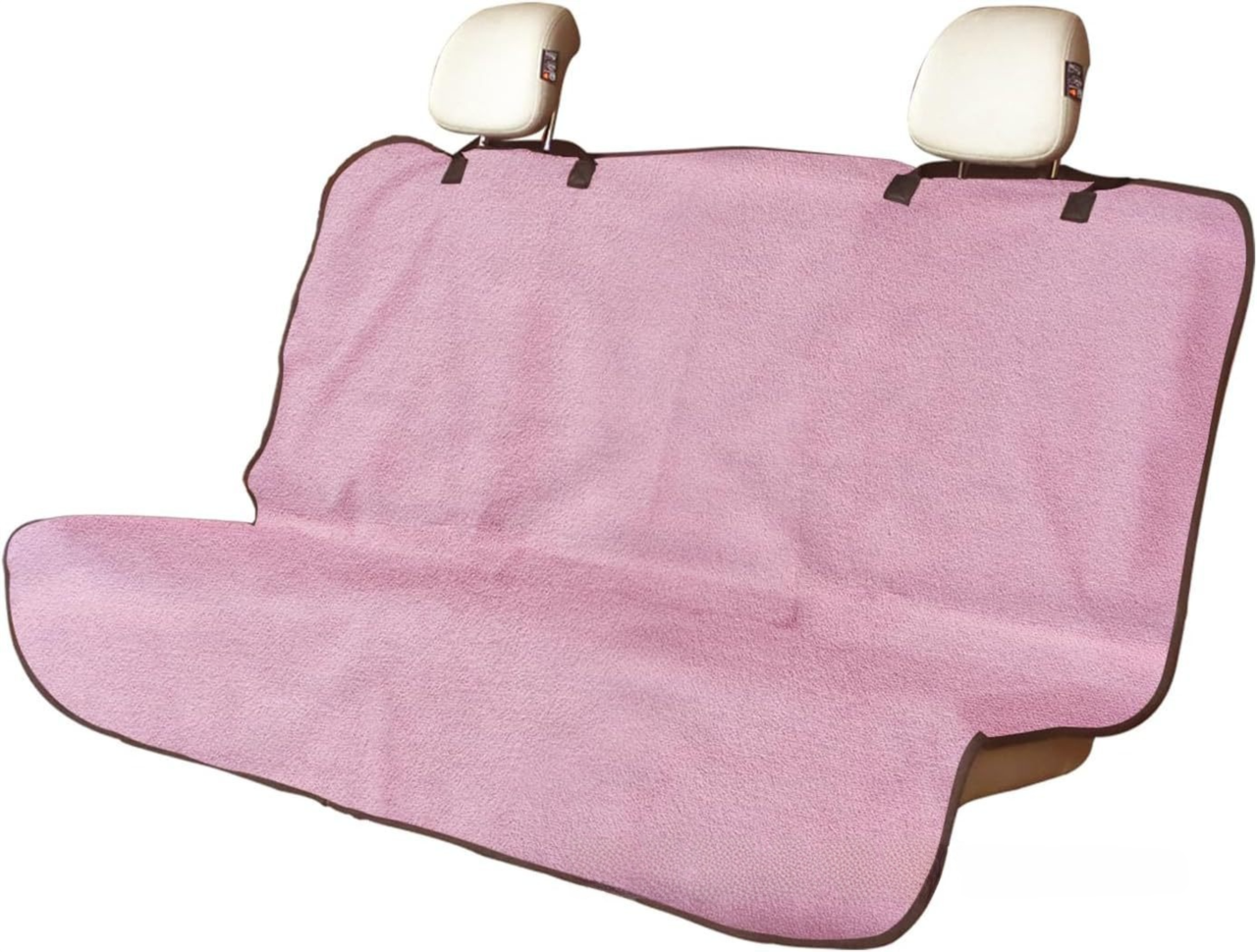 Pink Waterproof Towel Car Back Seat Cover - Universal Non-Slip Sweat-Absorbent Bucket Seat Protector for Gym Fitness and Beach