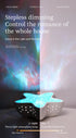 7-Colors Rechargeable Starfish Water Ripple Projection Lamp - Brightness Adjustable Ocean Ambiance Night Light