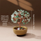 Natural Green Crystal Money Tree with Agate Basin & Adjustable Wire Branches - Desktop Feng Shui Decor for Wealth and Prosperity