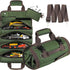 Khaki Heavy-Duty Oxford Cloth Roll-Up Tool Organizer - Detachable Multi-Purpose Utility Bag for Mechanics, Electricians & Outdoors